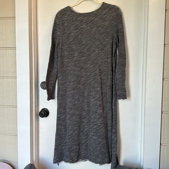 Free People To the Max Long Knit Tunic side slit dress small grey - Picture 7 of 7